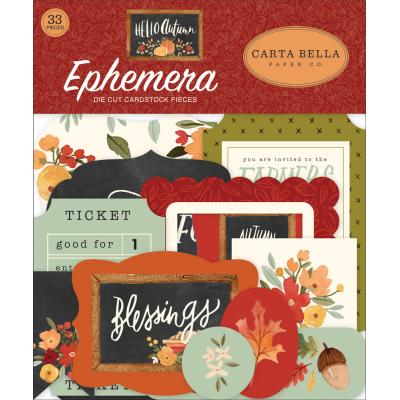 Carta Bella Hello Autumn Die Cuts - Ephemera